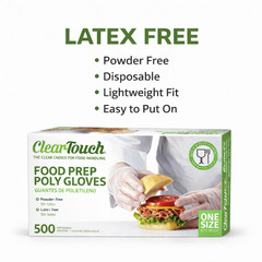 Clear Food Service Poly Gloves Disposable Plastic Kitchen Restaurant 500-2000