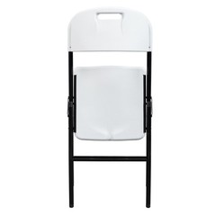 4-20PCS Outdoor Plastic Portable Folding Chair Commercial Steel Frame Seat White