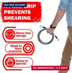1/8inch Stainless Steel Security Cable 4/6/10/15FT Luggage Lock Safety Wire Flex