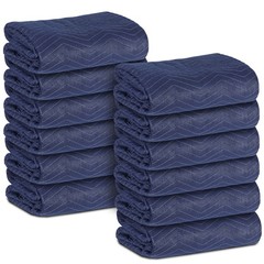 12 Moving Packing Blankets 80″x72″ (35 lb/dz) Shipping Furniture Pads Dark Blue