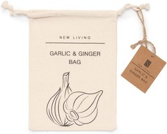Garlic and Ginger Bag | Organic Linen Cotton Material | Eco 2 Pack, Beige