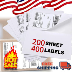 400 Premium 8.5×5.5 Round Corner Shipping Labels Half Sheet Self Adhesive
