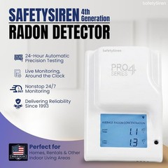 Safety Siren Pro4 Plug-in Radon Detector