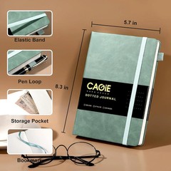 Green, Dotted Journal Notebook 320 Pages 100 GSM Paper Hardcover A5 Dot Gr