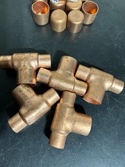 75 -NIBCO MUELLER EPC 3/4″ COPPER FITTINGS SWEAT SOLDER MADE IN USA
