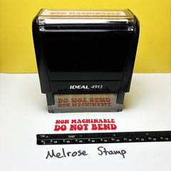 Non Machinable Do Not Bend Rubber Stamp Red Ink Self Inking Ideal 4913