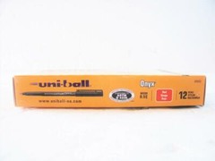 Uni-ball Onyx Red Ink 0.5mm Micro Point Roller Ball Pen Dozen 12-Pens New 60042