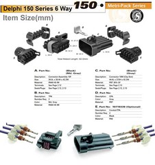 504PCS Metri-Pack 150 Series 2,3,4,5,6,8,10 PIN Connector w/16-22 AWG