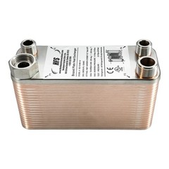 HFS(R) Homebrew Wort Chiller 7.5″2.9″ 40 Plate M& F Garden Hose Combo 1/2″ NPT