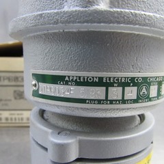 Appleton DTP6034F Pin & Sleeve Aluminum Plug 600VAC 60A 3W 4P 5HP