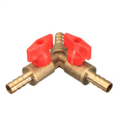 5/16″ 8mm Brass Y 3-Way Shut off Ball Valve Fitting Hose Barb Fuel Gas CLAMP Tee