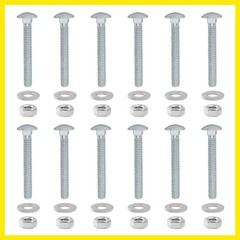 1/4-20 x 2 Inch Carriage Bolt Kit 12 Sets with Nuts Washers | Galvanized Carb…