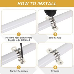 6 Pieces for 80mm (3-1/8″) 304 Stainless Steel Rigid Ties with Screws, Silver