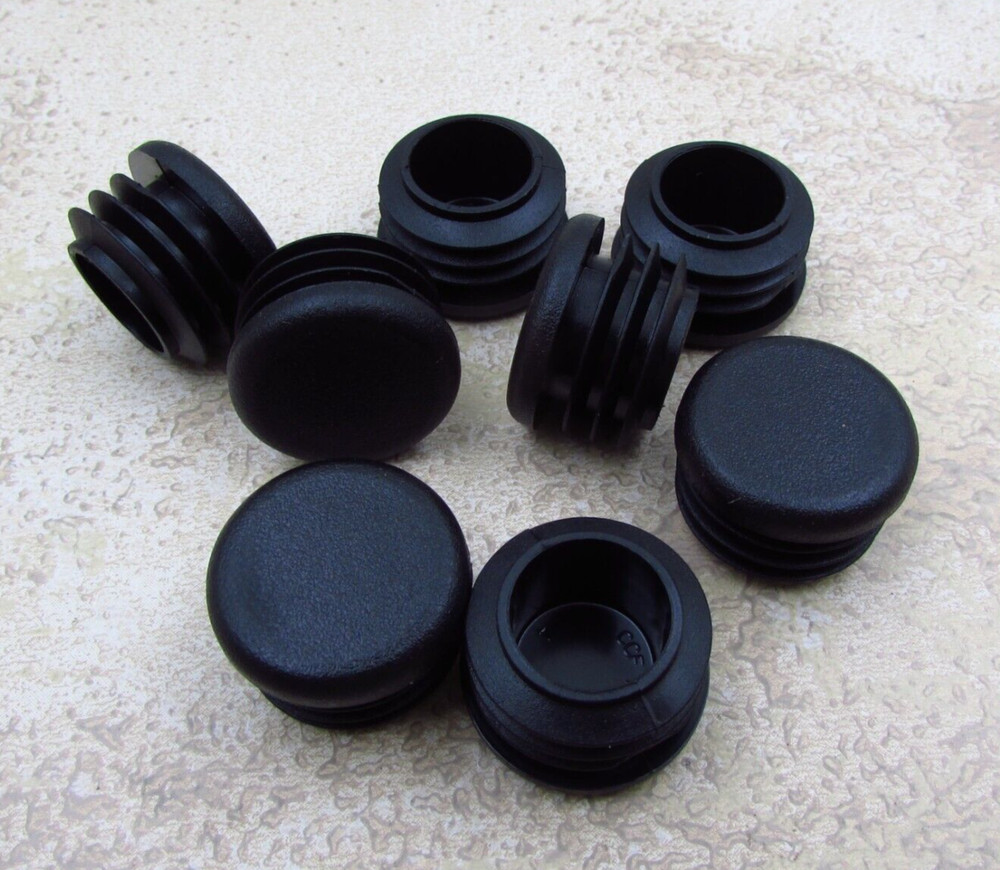 QTY 8 Plastic 7/8″ Inch OD, 14-20 Gauge Round Tube End Cap Insert Plug Glide