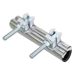 1-1/4 in. x 6 in. Long 2-Bolt IPS Pipe Repair Clamp, Stainless Steel
