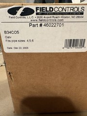 FIELD CONTROLS 46022701 B34CO5 5” IN INCH DRAFT REGULATOR CONTROL [10146]