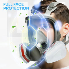 Full Face Gas Mask Painting Spraying Respirator w/Filters for 6800 Facepiece US