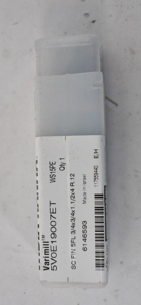 Widia Hanita Varimill Corner Radius End Mill WS15PE Grade 5V0E19007ET 5 Flute
