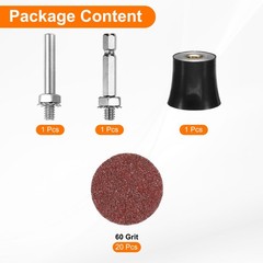23pcs Quick Change Disc Set 1″ Lock Sanding Disc 60 Grits with Disc Holder
