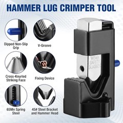 WORKPRO Hammer Lug Crimper Tool for 8 AWG to 3/0 AWG Battery & Welding Cables US