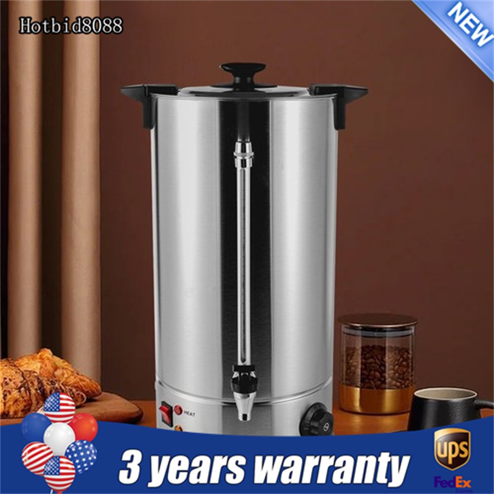 Electric 6.6gal Catering Hot Water Boiler Commercial Coffee Tea Urn Stainless