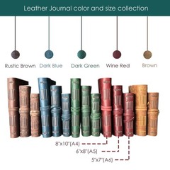 Genuine Leather Journal Notebook – 240 Lined Pages 5 x 7 in Rustic Brown