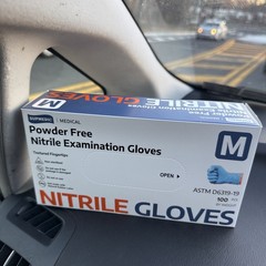 Supmedic Medical Nitrile Exam Gloves Latex-Free Powder-Free Size (M) New Box