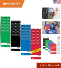 Spiral Memo Pads, 24 Pack, 3 x 5 inches, 60 Sheets, College Rule, by , Assort…