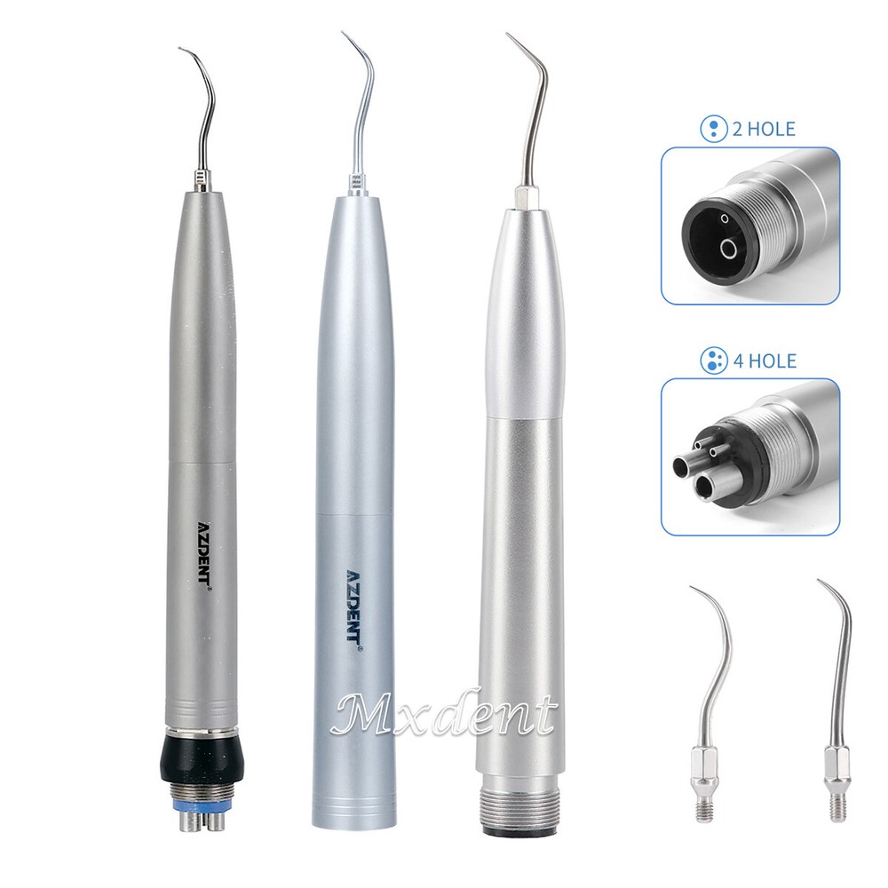 AZDENT Dental Air Scaler Handpiece SS-MF 2/4 Holes Sonic Irrigator Tips