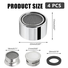 Litoexpe 55/64 Inch Faucet Aerator 4 PCS, Kitchen Sink Replacement…