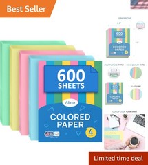 Colored Paper 8.5 x 11 – Copy Paper, 600-Pack Letter Size for Printer, Arts &…