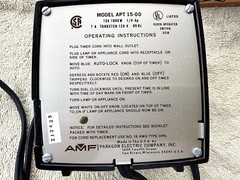VINTAGE AMF PARAGON HEAVY-DUTY 24 HOUR TIMER MODEL APT15-0
