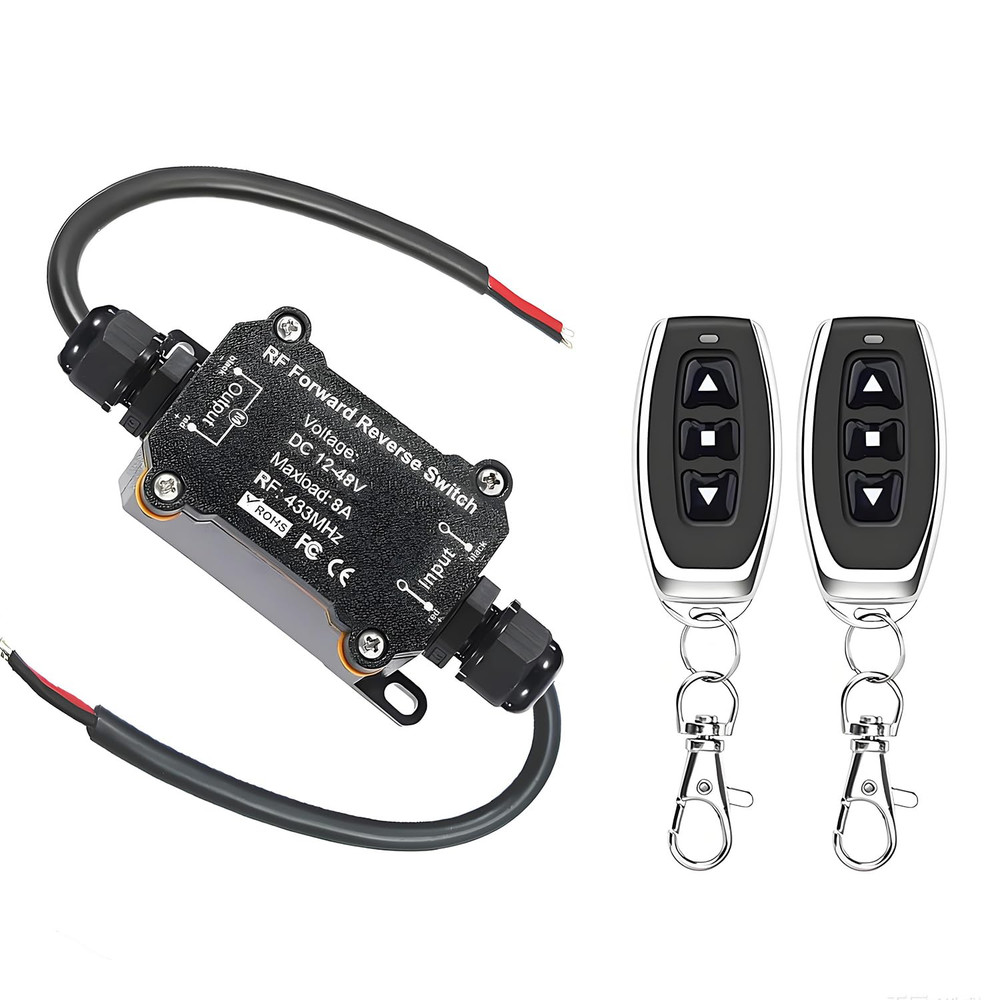 Forward Reverse Remote Control Switch,Dc12V-48V-8A Wireless Relay,164Ft Range