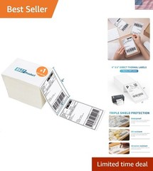 Fanfold 4×6 Shipping Labels – 500 Count Direct Thermal for Efficient Labeling