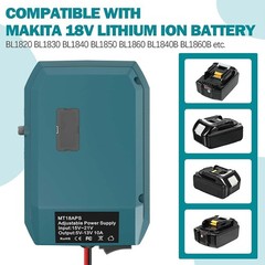 DC 18V- 12V For Makita 18V Battery Step Down Converter Cigarette Lighter Adapter