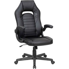 Racing/Gaming Chair Mid Back Synthetic Leather Black