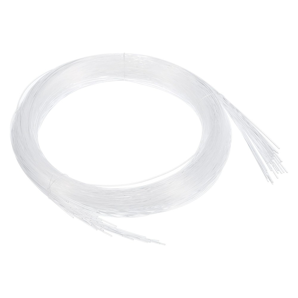 MECCANIXITY 50Pcs 9.8ft PMMA Mixed Fiber Optic Cable Strands 0.04 Inch Side Glow