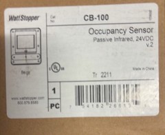 TWO-Wattstopper CB-100 Beige Occupancy Sensor Passive Infrared 24VDC-
