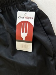 Chef Works Men/Unisex Black Polyester/Cotton Blend Pants Size Medium Brand New