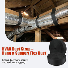148Ft HVAC Duct Strap, Tight-Weave Nylon Duct Support Webbing, Heavy Duty Duct H