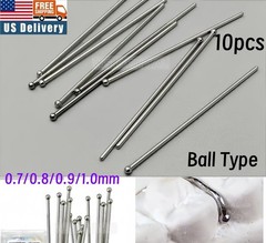 10Pcs Dental Ball Retainer J Clasp Oblique Clasps Bars Ball-Type 0.7/0.8/0.9/1.0