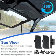 Polaris Ranger XD 1500 Sun Visor Set 2024-2025 NorthStar Premium AATF115-A Black