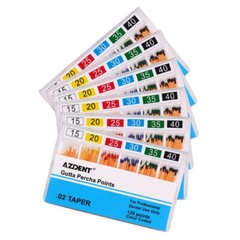 5 X Root Canal Dental Gutta Percha Points Endodontics 15#-40# 120Pcs/Pack