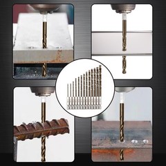 Sinyeenglon Hex Shank Cobalt Drill Bit Set for Metal and 1/16″ to 1/4