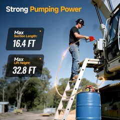Cordless Fuel Transfer Pump Battery Powered 21V Electric Diesel Kerosene Pump