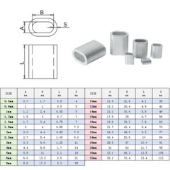 Oval Aluminum Sleeves Clamps for Wire Rope Swage Clip Crimping Loop Sleeve