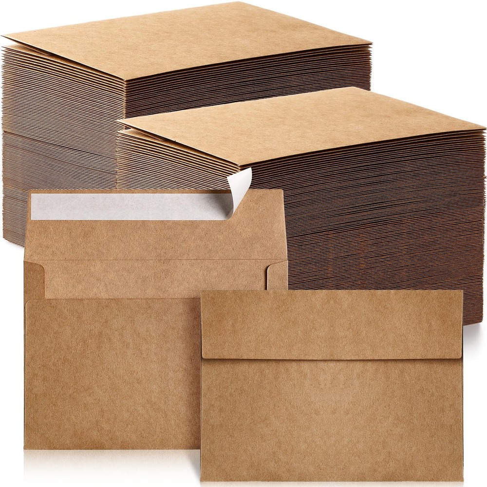 Fainne 600 Brown Kraft Envelopes A7 5.25×7.25 Invitation 120 GSM Bulk