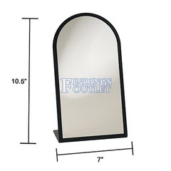 Countertop Black Frame Glass Mirror Retail Jewelry Makeup Stand 7″ x 10.5″
