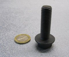 Flange Tap Bolt, Steel 10.9 Metric, FT, M12 x 1.75 x 40 mm Length, 20 Pc