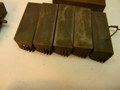 Vintage Pipe Threader (jaws) teeth; 8 complete sets; 2.5;3;3.5;4 in. Teeth good